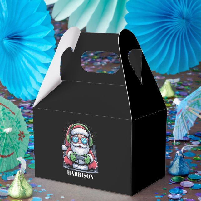Caixinha De Lembrancinhas Personalized Christmas Video Game Santa Xmas  (Festa)
