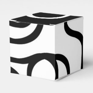 Caixinha De Lembrancinhas Persuasão linear I: Abstrato preto e branco