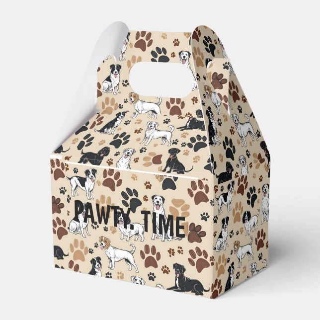 Caixinha De Lembrancinhas Pet festa de aniversário em favor do snack-box, po (Frente)