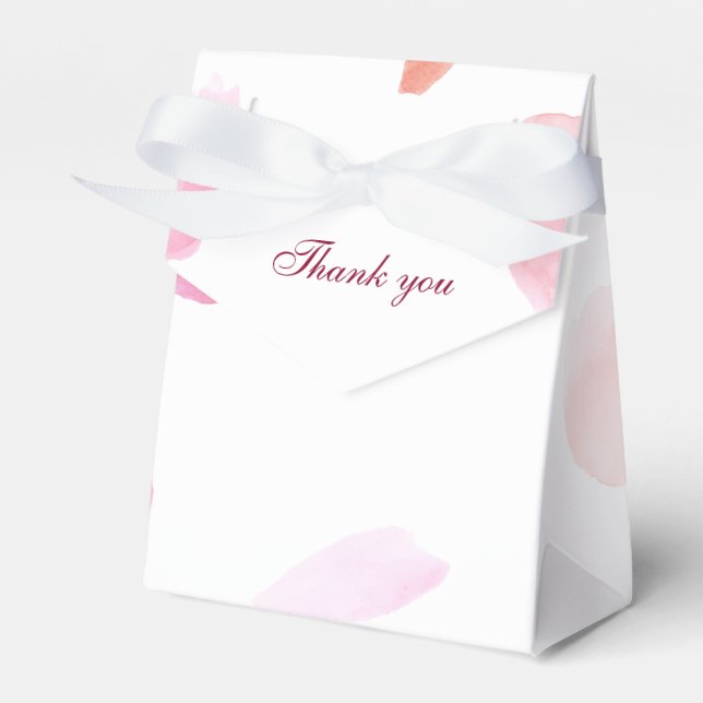 Caixinha De Lembrancinhas Petais Rosa românticos (Frente)