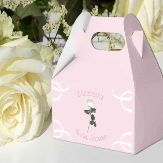 Caixinha De Lembrancinhas Pétala de Rosa Branca Chá de Noiva (Criador carregado)