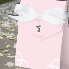 Caixinha De Lembrancinhas Pétala de Rosa Branca Chuveiro de Noiva