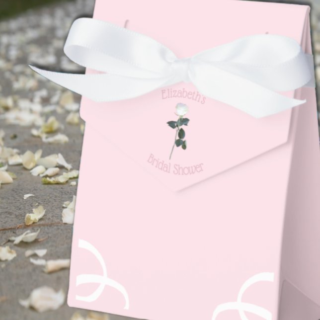 Caixinha De Lembrancinhas Pétala de Rosa Branca Chuveiro de Noiva (Criador carregado)