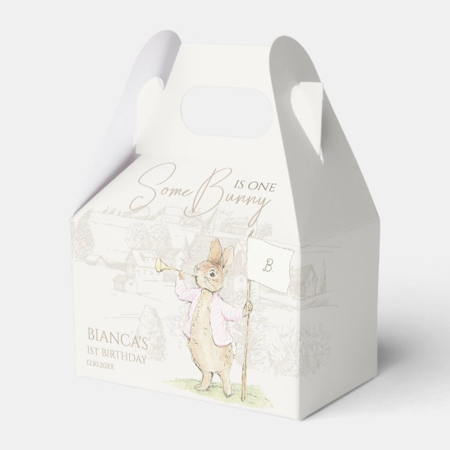 Caixinha De Lembrancinhas Peter, o coelho, um beija-flor (Frente)