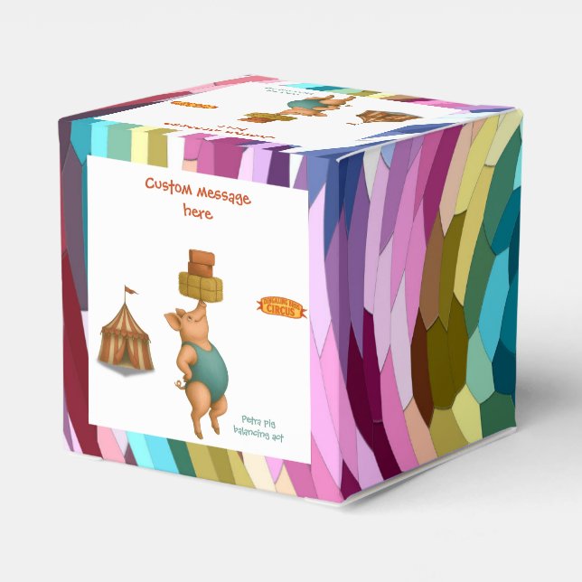 Caixinha De Lembrancinhas Petra pig balancing act (Verso)