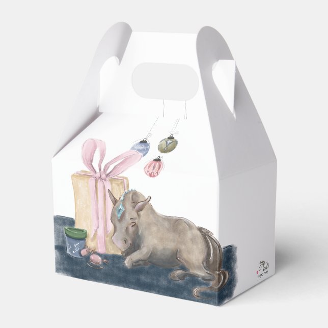 Caixinha De Lembrancinhas Pferde- Geschenkbox- Weihnachtsmotiv mit Pferd (Frente)