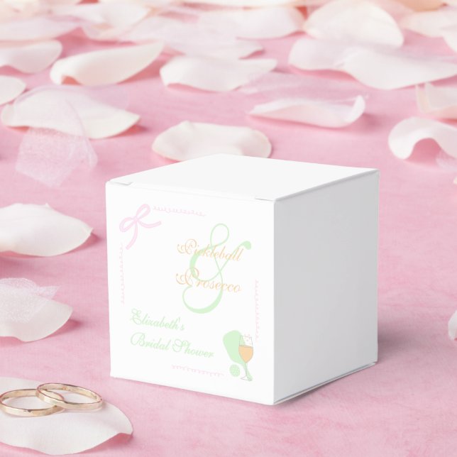 Caixinha De Lembrancinhas Pickleball and Prosecco Bridal Shower (Casamento)