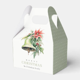 Caixinha De Lembrancinhas Pine Poinsettia Foliage - Pinho de Natal