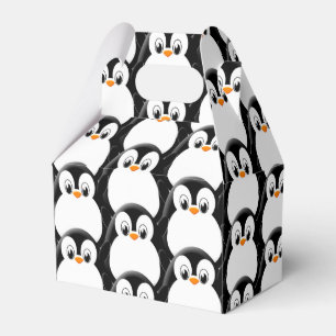 Caixinha De Lembrancinhas Pinguim Gelado Gelado Em Todos Os Padrões Do Impre