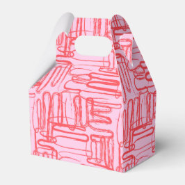 Caixinha De Lembrancinhas Pink Curve Wavy Squiggle Abstract Modern