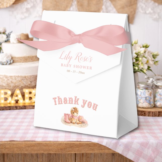 Caixinha De Lembrancinhas Pink Elegant Little Cowgirl Baby Girl Shower (Criador carregado)