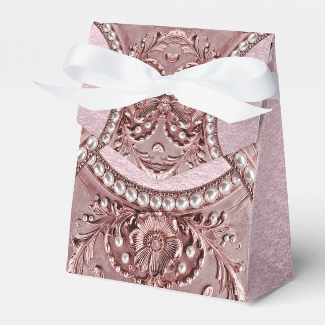 Caixinha De Lembrancinhas Pink Flower Favor Box (Frente)