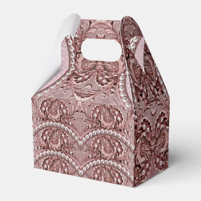 Caixinha De Lembrancinhas Pink Flower Favor Box (Frente)