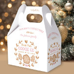 Caixinha De Lembrancinhas Pink Gingerbread Christmas Cookies Exchange Name<br><div class="desc">Cute Gingerbread Christmas Cookies Exchange favor / gift Box in pink. Easily personalize this Christmas favor box with your own text.  - Kate Eden Art.</div>
