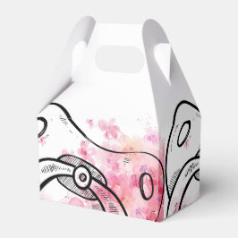 Caixinha De Lembrancinhas Pink Pacificador e Saco de Favor Branco