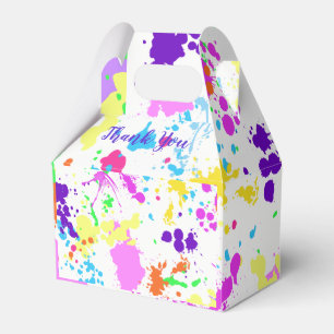 Caixinha De Lembrancinhas Pintura de néon, doce dezesseis, bastão Mitzvah,