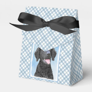 Caixinha De Lembrancinhas Pintura De Retriever Revestida Curly - Arte De Cã