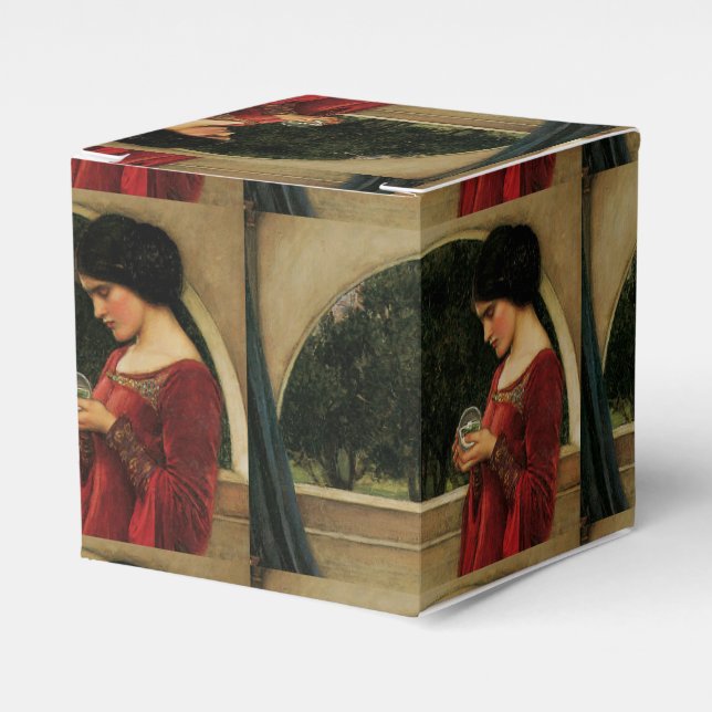 Caixinha De Lembrancinhas Pintura de Waterhouse da Mulher Cristal Ball (Frente)