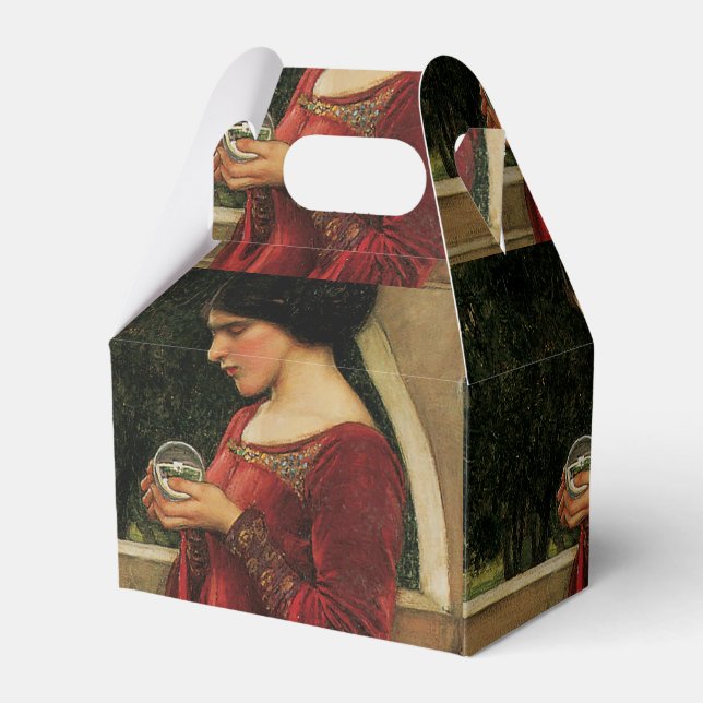 Caixinha De Lembrancinhas Pintura de Waterhouse da Mulher Cristal Ball (Frente)