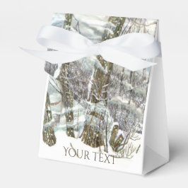 Caixinha De Lembrancinhas Pintura em Watercol do inverno