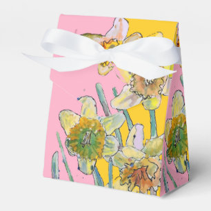 Caixinha De Lembrancinhas Pintura floral de Flor de Daffodil Arte Rosa de An