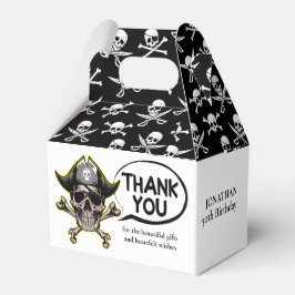 Caixinha De Lembrancinhas Pirata - Crânio em Osso Cruzado