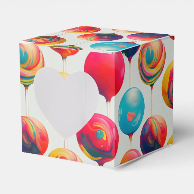 Caixinha De Lembrancinhas Pirulitos Coloridos Divertidos (Frente)