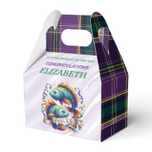 Pisces Zodiac Baby Shower 4"w x 2.5"l x 5"h