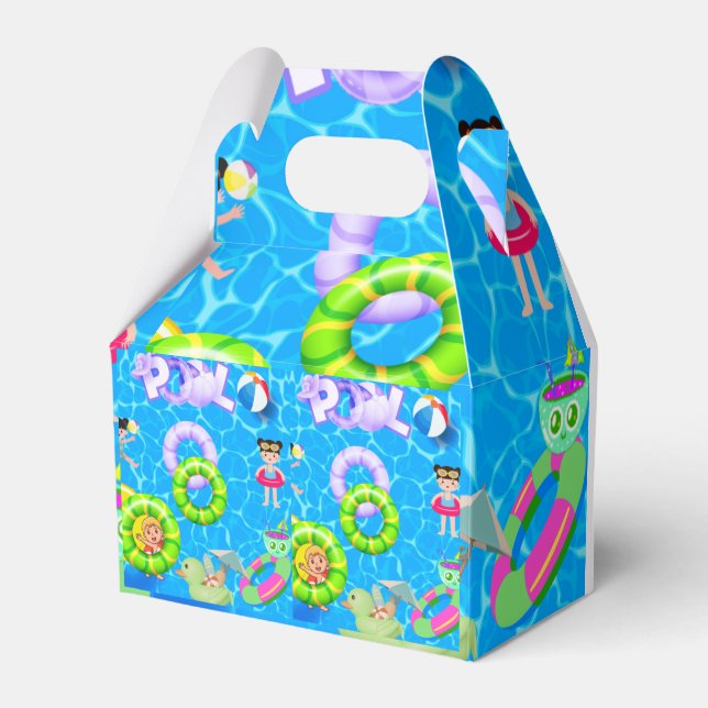 Caixinha De Lembrancinhas piscina divertida e faz aniversário (Frente)