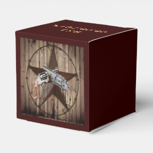 Caixinha De Lembrancinhas pistola rustic west country texas star cowboy