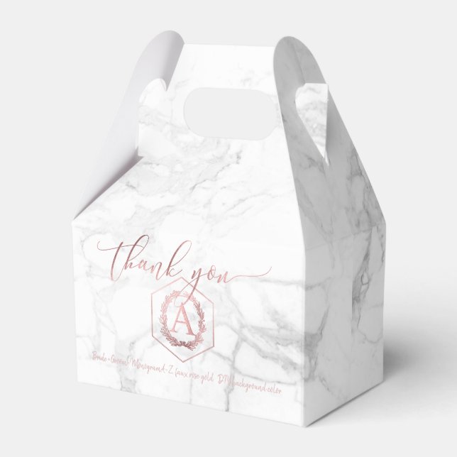 Caixinha De Lembrancinhas PixDezines Faux Rosa Dourado Sweet Honeycomb+Marbl (Frente)