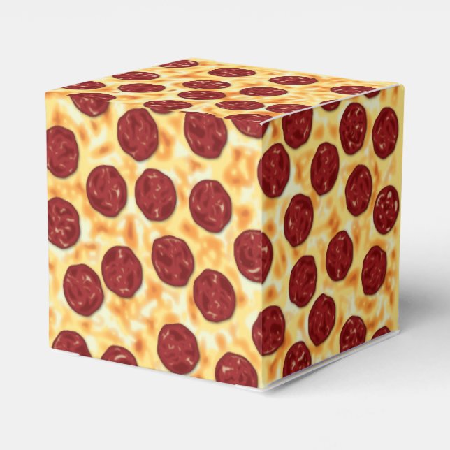 Caixinha De Lembrancinhas Pizza Pepperoni (Verso)