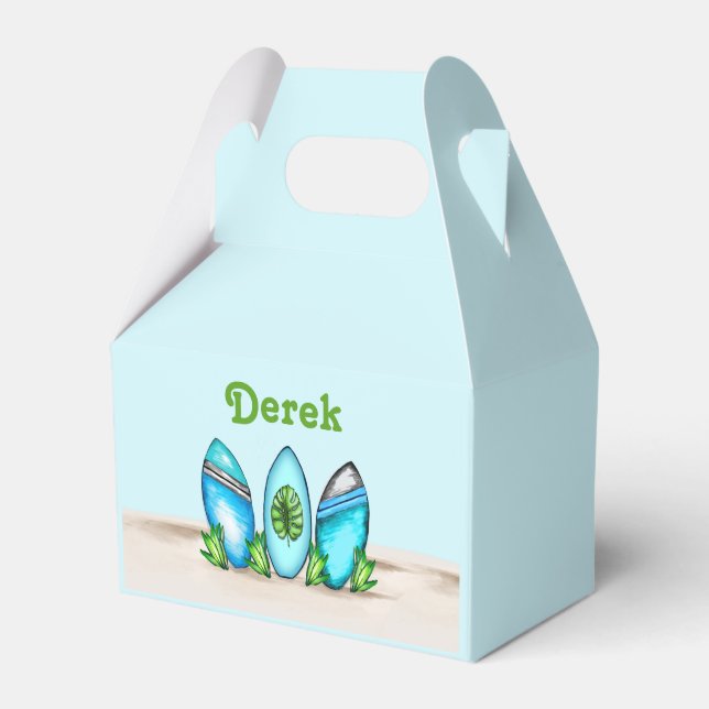 Caixinha De Lembrancinhas Placas de surf personalizadas (Frente)