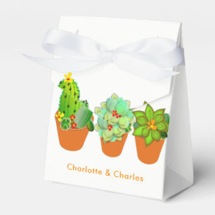 Caixinha De Lembrancinhas Plantas Botânicas Suculentes Personalizadas