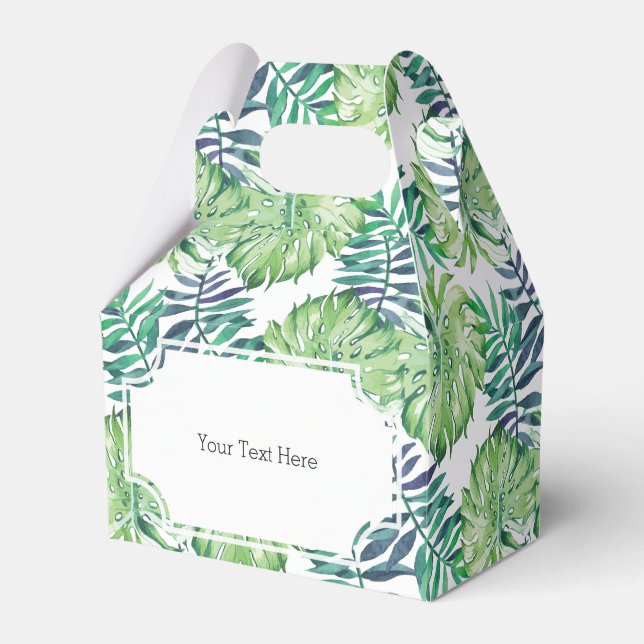 Caixinha De Lembrancinhas Plantas Tropicais Monstera Deliciosa (Frente)