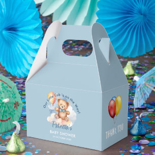 Caixinha De Lembrancinhas Podemos Esperar, Garoto, Chá de fraldas De Urso.