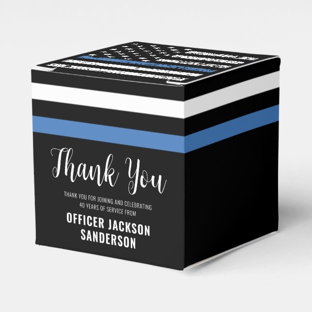 Caixinha De Lembrancinhas Polícia de Linha Azul Fino da Polícia (Frente)