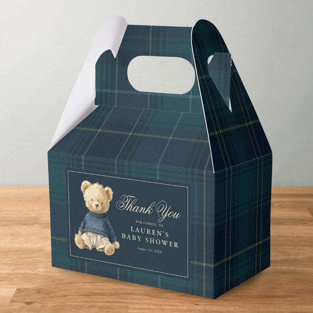 Caixinha De Lembrancinhas Polo Bear Baby Shower Thank You (Criador carregado)