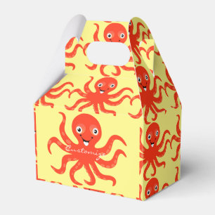 Caixinha De Lembrancinhas Polvo Trovão de Octopus Cortado Vermelho Sorrente