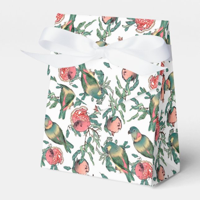 Caixinha De Lembrancinhas Pomegranato e aves (Frente)