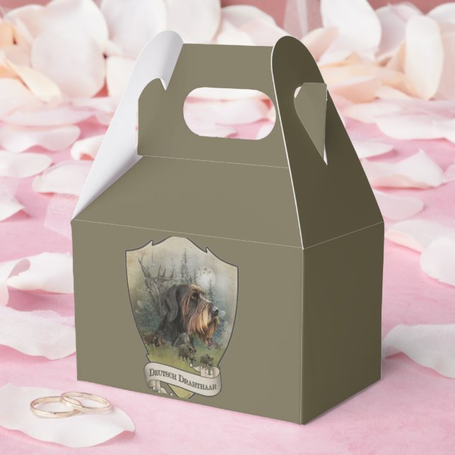 Caixinha De Lembrancinhas Ponteiro alemão Wirehaired (Casamento)