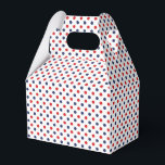Caixinha De Lembrancinhas Pontos<br><div class="desc">Esta caixa de favor de presente é mostrada em uma impressão de pontos vermelhos,  brancos e azuis.  
Escolha entre muitos estilos,  personalize este item ou compre como está.




Impressão Licenciada</div>