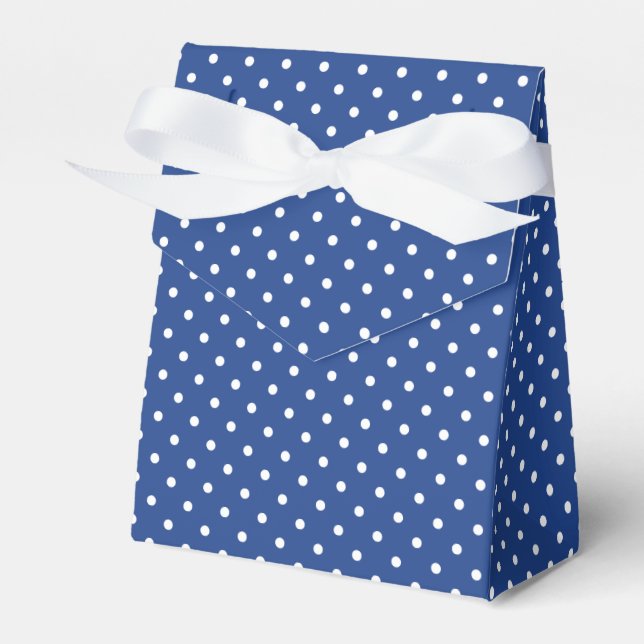 Caixinha De Lembrancinhas Pontos Clássicos Branco - Azul Verdadeiro (Frente)