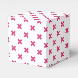 Caixinha De Lembrancinhas Pontos cruzados de Fuchsia em branco