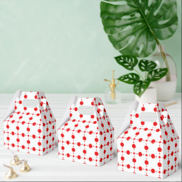 Caixinha De Lembrancinhas Pontos Polka Vermelhos, Padrão de Pontos Polka, Po