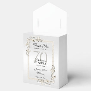 Caixinha De Lembrancinhas Posh 70 Platinum Birthday