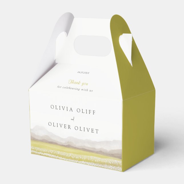 Caixinha De Lembrancinhas Pradarias em Bloom Wedding Favor Box (Frente)