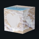 Caixinha De Lembrancinhas Praia do Oceano Tropical de Casamento<br><div class="desc">Água turquesa oceânica e praia tropical com surf gelado para tema de casamento tropical</div>