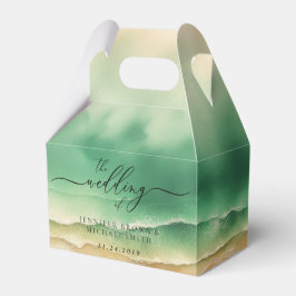 Caixinha De Lembrancinhas Praia Oceânica Azul Aquarela Sol de Verão