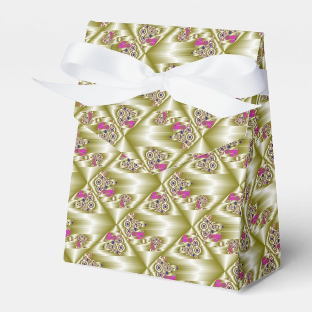 Caixinha De Lembrancinhas Precioso Dourado (Frente)